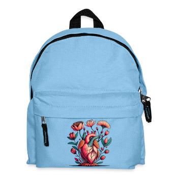 Blumenherz Anatomie Burst - Kinder Rucksack - Hellblau - Vorne