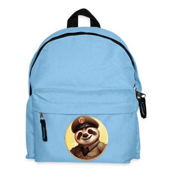 Polizei Faultier - Kinder Rucksack - Hellblau - Vorne