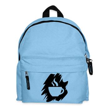 Kaffee Pinselstrich Logo Cafe Restaurant Tasse - Kinder Rucksack - Hellblau - Vorne