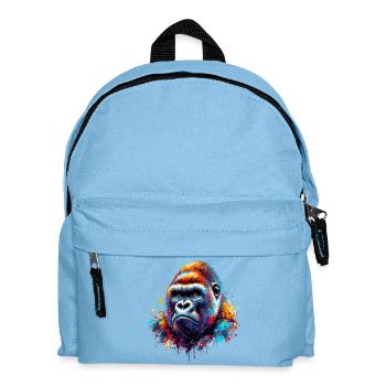 Gorilla - Kinder Rucksack - Hellblau - Vorne