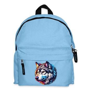 Wolf - Kinder Rucksack - Hellblau - Vorne