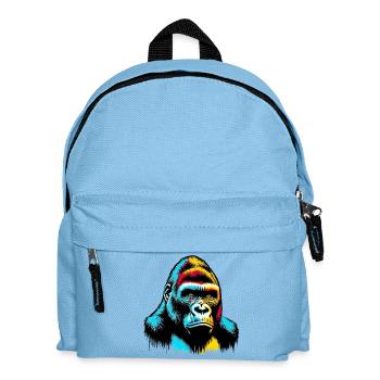 Gorilla - Kinder Rucksack - Hellblau - Vorne