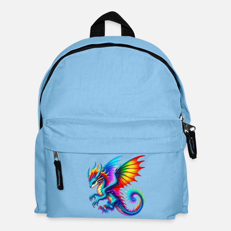 Drache - Kinder Rucksack - Hellblau