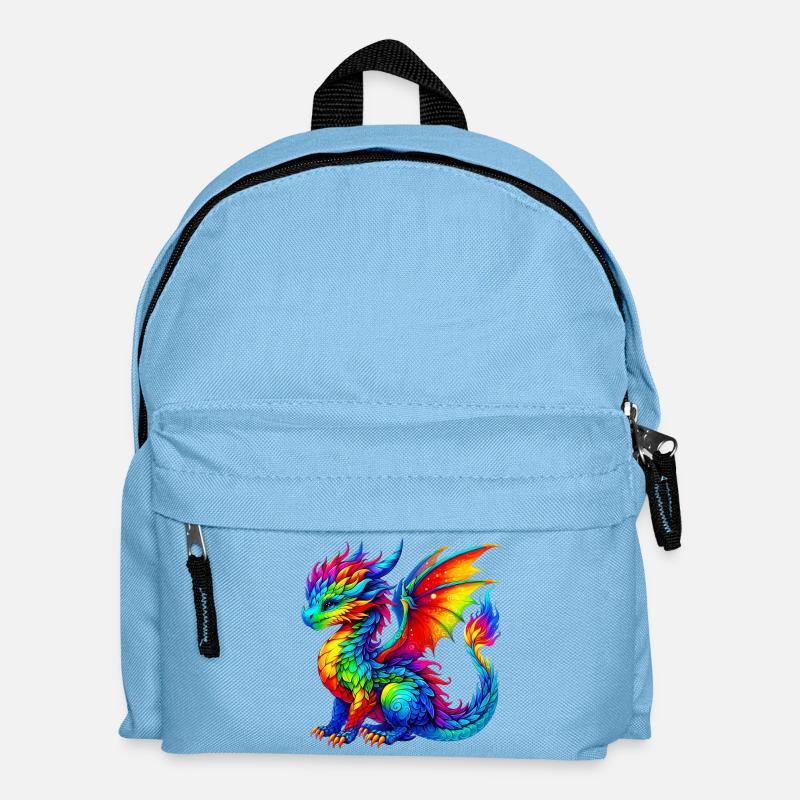 Drache - Kinder Rucksack - Hellblau