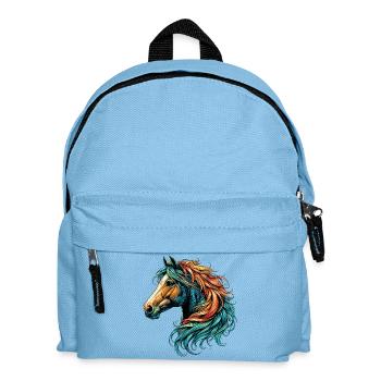 Pferd - Kinder Rucksack - Hellblau - Vorne
