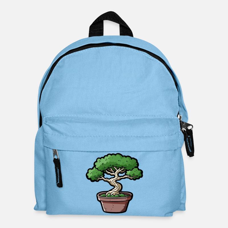 Comic Bonsai Baum - Kinder Rucksack - Hellblau