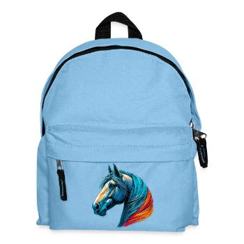 Pferd - Kinder Rucksack - Hellblau - Vorne