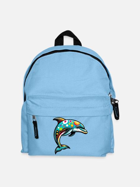 Delfin - Kinder Rucksack - Hellblau