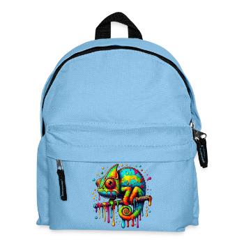 Chamäleon - Kinder Rucksack - Hellblau - Vorne