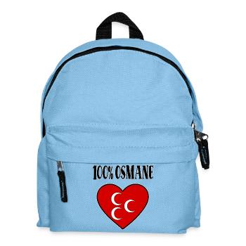 100 Percent Ottoman Ottoman Flag Heart - Kids' Backpack - light blue - Front