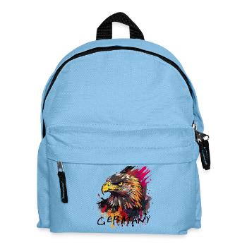 Eagle Germany Adlerkopf schwarz-rot-gold national - Kinder Rucksack - Hellblau - Vorne
