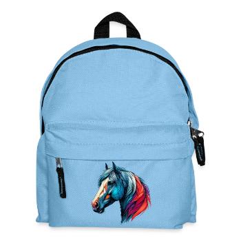 Pferd - Kinder Rucksack - Hellblau - Vorne