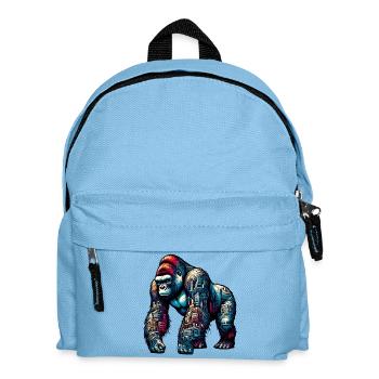 Gorilla - Kinder Rucksack - Hellblau - Vorne