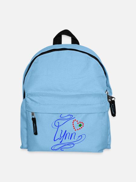 Lynn mit Herz und Kleeblatt - Kinder Rucksack - Hellblau