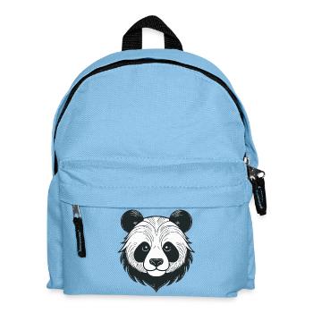 Panda Illustration mit verspieltem Ausdruck - Kinder Rucksack - Hellblau - Vorne