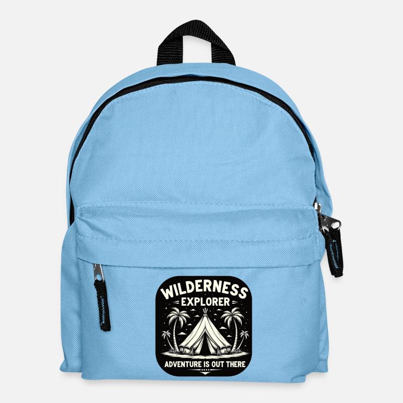 Camping Wilderness Explorer-Adventure is Out There - Kinder Rucksack - Hellblau