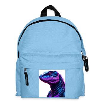 Reptile in colorful tattoo style - Kids' Backpack - light blue - Front
