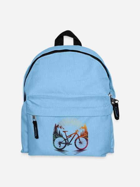 Sunrise Rainbow MTB-Fahrer - Kinder Rucksack - Hellblau