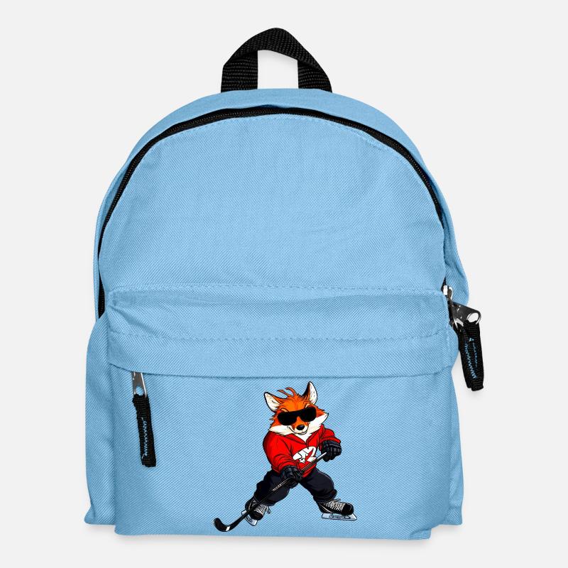 Eishockey Fuchs - Kinder Rucksack - Hellblau