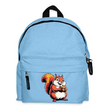Witziger Eichhörnchen CartoonMit Eichel - Kinder Rucksack - Hellblau - Vorne