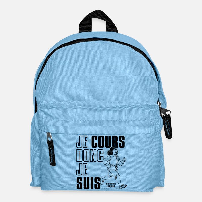 I run therefore I am - Kids' Backpack - light blue