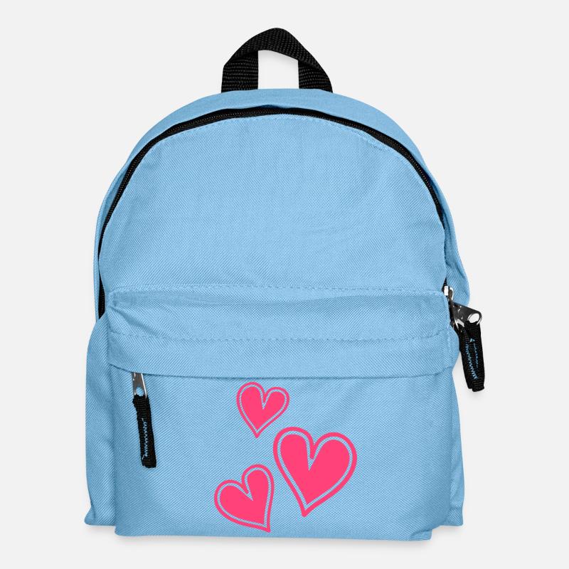 Herzen Hearts - Kinder Rucksack - Hellblau