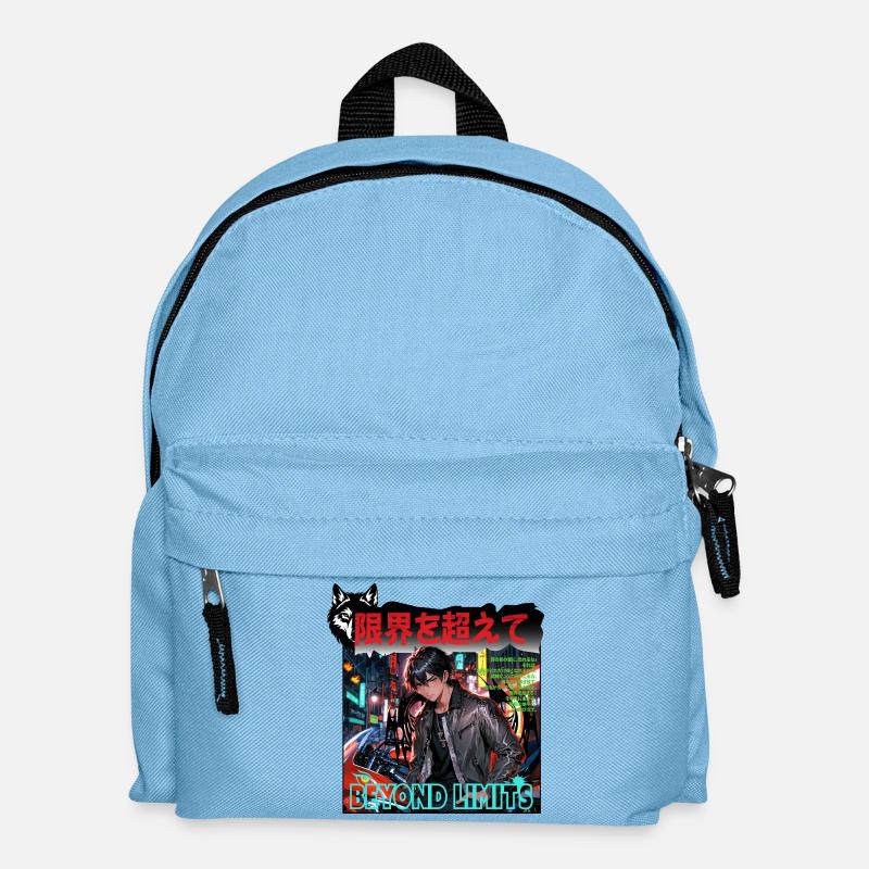 Tokyo Cyber Rider "Beyond Limit"Anime Style - Kinder Rucksack - Hellblau