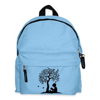 Child Reading Under Tree - Kids' Backpack - light blue - Front