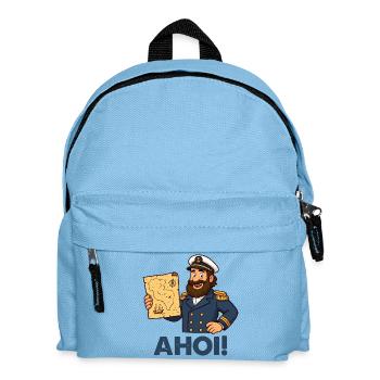 Capitaine avec carte Ahoy - Sac à dos Enfant - bleu clair - Devant