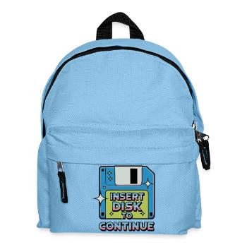Y2K Retro – Insérez un disque pour continuer - Sac à dos Enfant - bleu clair - Devant