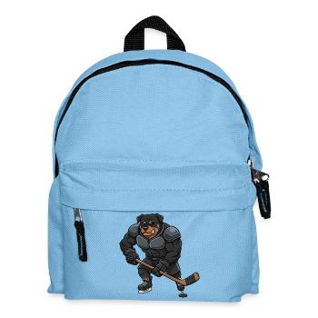 Cooler Rottweiler Eishockeyspieler Herrchen Sport - Kinder Rucksack - Hellblau - Vorne