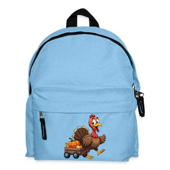 Thanksgiving Funny Thanksgiving Turkey - Kids' Backpack - light blue - Front