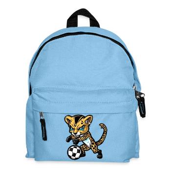 Gepard Fußball Comic - Kinder Rucksack - Hellblau - Vorne