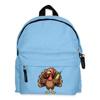 Thanksgiving Funny Thanksgiving Turkey - Kids' Backpack - light blue - Front