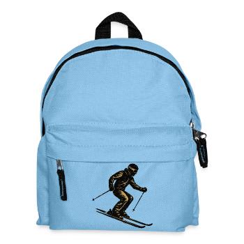 Skiing | Skier | Mountain - Kids' Backpack - light blue - Front