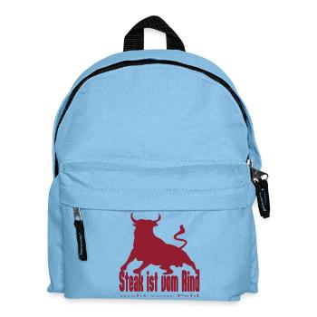 Steak is Beef - Silhouette du Roi Taureau - Sac à dos Enfant - bleu clair - Devant