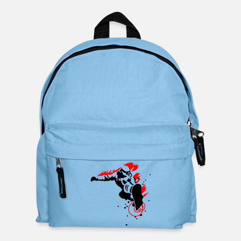 Snowboarder - Kinder Rucksack - Hellblau