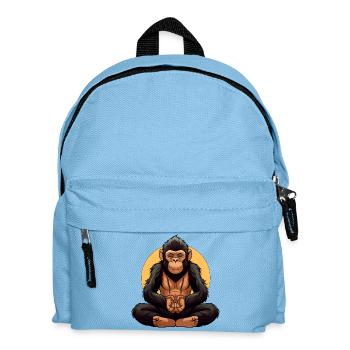 Affe Yogi - Kinder Rucksack - Hellblau - Vorne