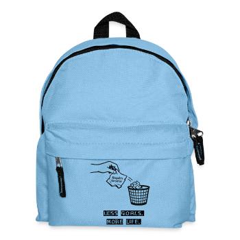 LESS GOALS. MORE LIFE. New Year's Resolutions - Kids' Backpack - light blue - Front