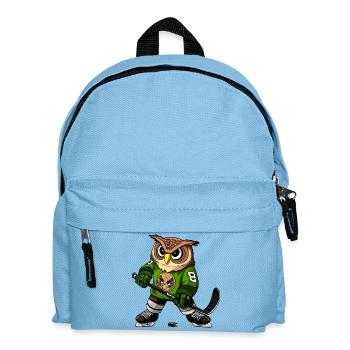 Eule Eishockey - Kinder Rucksack - Hellblau - Vorne