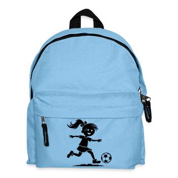 Fussball Mädchen - Kinder Rucksack - Hellblau - Vorne