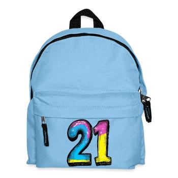 21 Nombre Coloré - Sac à dos Enfant - bleu clair - Devant