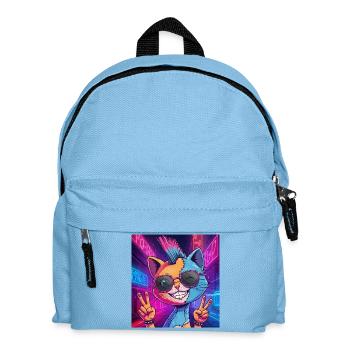 Frankensteen: Cyberpunk Kitty - Kids' Backpack - light blue - Front