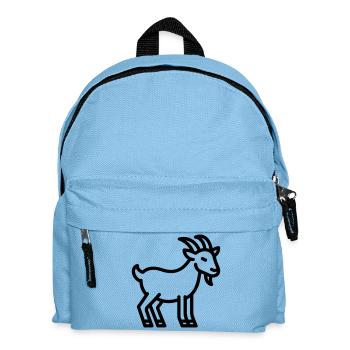 Ziege - Kinder Rucksack - Hellblau - Vorne