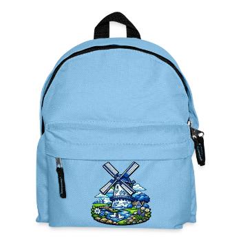 Blue Windmill in Garden - Kids' Backpack - light blue - Front