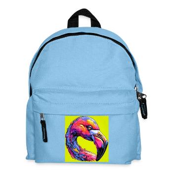 Flamingo - Kinder Rucksack - Hellblau - Vorne