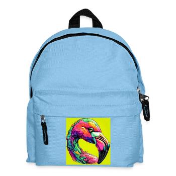 Flamingo - Kinder Rucksack - Hellblau - Vorne