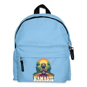 Chamäleon Yoga Namaste - Kinder Rucksack - Hellblau - Vorne