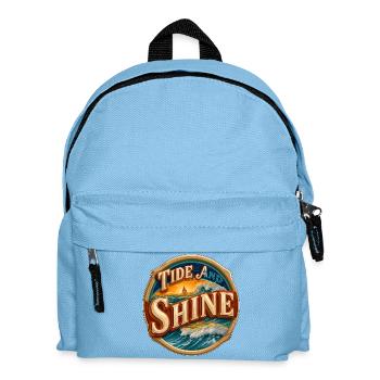 Tide And Shine Ocean Waves Sunset Sailboat - Kids' Backpack - light blue - Front