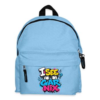 I See Gar Nix – Cheeky graffiti design with suns - Kids' Backpack - light blue - Front